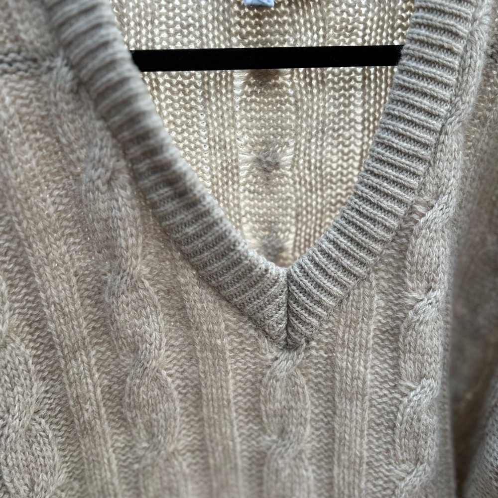 Vintage wool Men's Cream Sweater xl - Picture 6 of 10